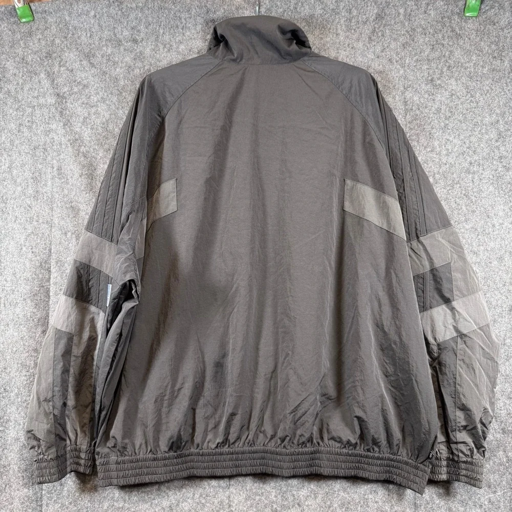 adidas Originals Blue Version Silver Track Jacket Mens XL 1/4 Zip Windbreaker